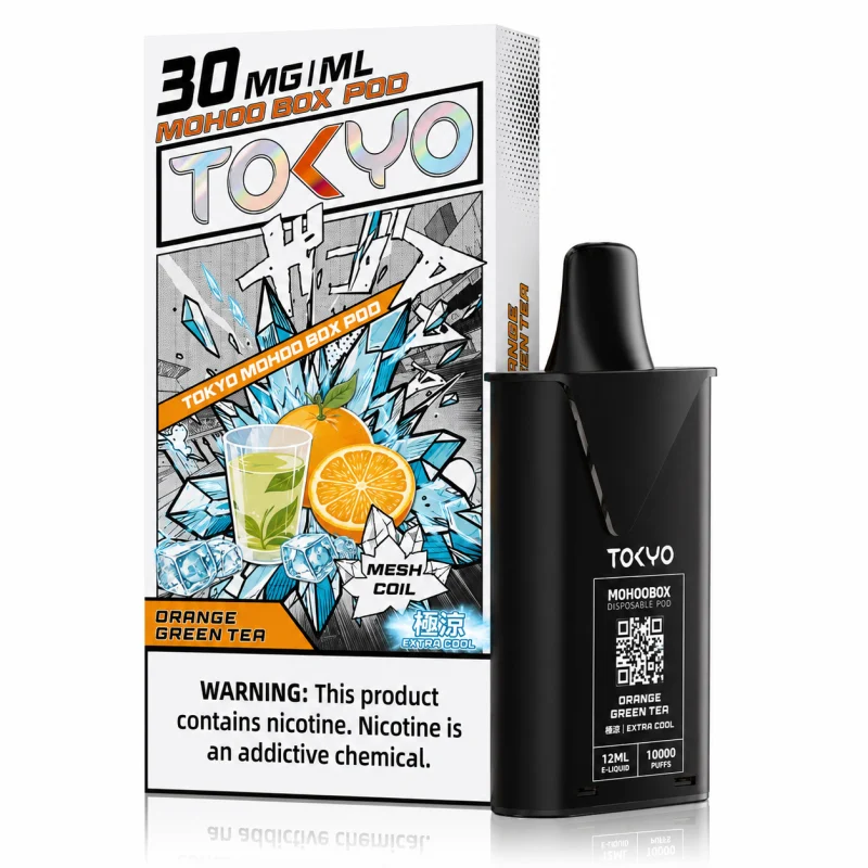 TOKYO MOHOO BOX 東京魔盒煙彈 12mL 3% 1.0Ω MESH 鋼網棉芯 柳橙綠茶（極涼）