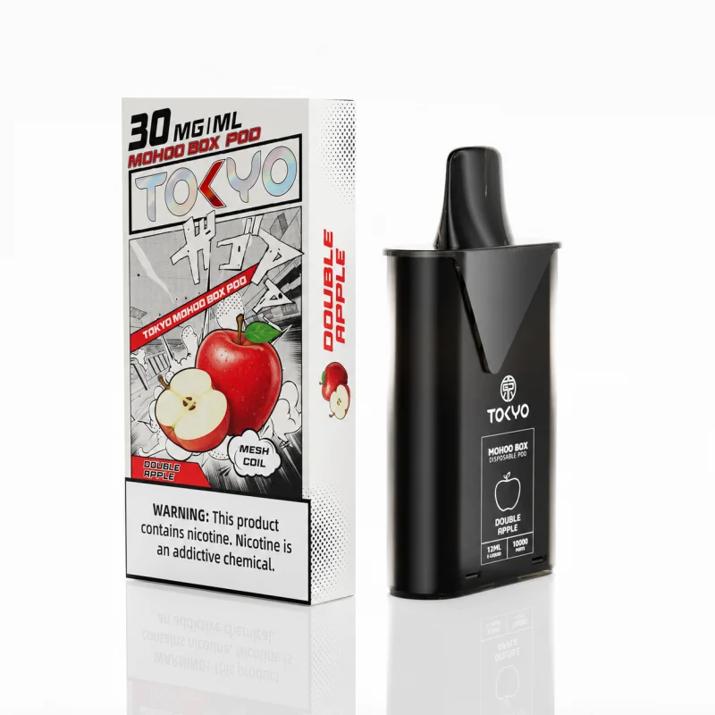 替換式煙彈｜TOKYO MOHOO BOX 東京魔盒｜10000口 12mL 1.0Ω鋼網棉芯 蘋果冰